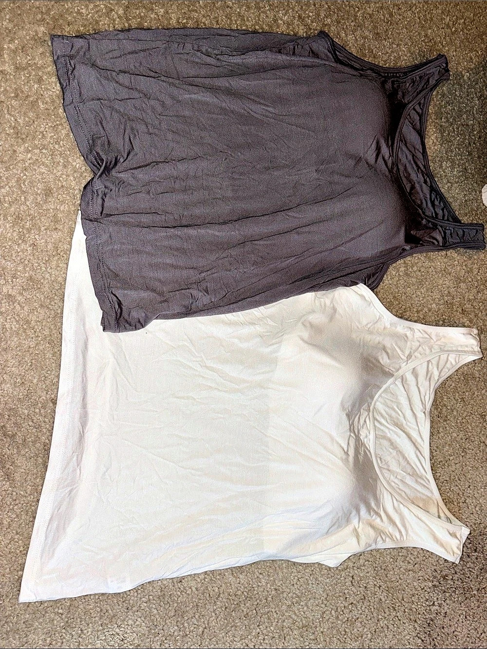 Two Tank Tops White & Gray